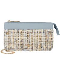 Dune - Basket Weave Zip Around Wallet With Chain - Lyst