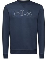 Fila - Jude Logo Print Crew Neck Sweatshirt - Lyst