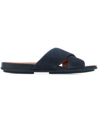 Fitflop - Gracie Suede Cross Slide Sandals - Lyst