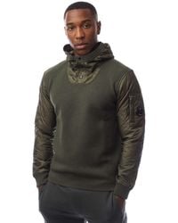 C.P. Company - Extrafine Merino Wool Mixed Half Button Hoodie - Lyst