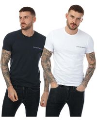 Emporio Armani - 2 Pack Lounge Crew Neck T-shirt - Lyst