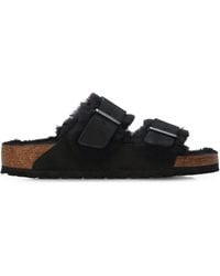 Birkenstock - Arizona Teddy S Textured Open Toe Slides 7 (40) - Lyst
