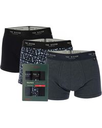 Ted Baker - 3 Pack Of Cotton Trunks - Lyst