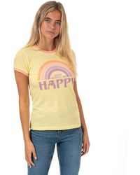 Brave Soul Be Happy T-shirt - Yellow