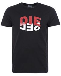 DIESEL - T-diego N22 Bicolour Logo T-shirt - Lyst
