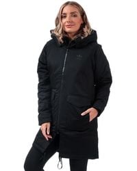adidas originals down filled parka coat in black