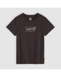 Levi's - The Perfect Wordmark Graphic Crew Neck Short Sleeve T-Shirt 8 (Xs) - Lyst