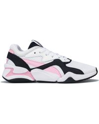 puma x barbie nova 90's block multi color sneakers
