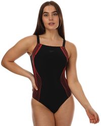 Speedo - Shaping Crystallux Printed Swimsuit - Lyst