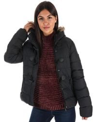 brave soul wizard short padded coat with faux fur hood