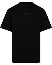 BOSS - Wordmark Crew Neck Regular Fit Short Sleeve T-Shirt - Lyst