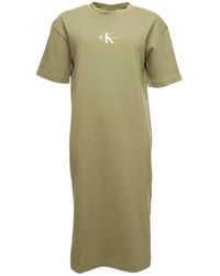 Calvin Klein - Monogram Logo T-shirt Dress - Lyst