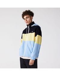 Lacoste - Concealed Hood Water-Resistant Colour-Block Jacket - Lyst