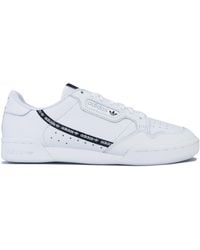adidas originals continental 80 sneakers in white snakeskin with gum sole
