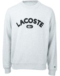 Lacoste - Crew Neck Branded Terry Sweatshirt - Lyst