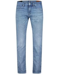 BOSS - Mid Rise Straight Leg Jeans - Lyst