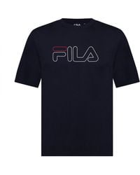 Fila - Harrison Wordmark Crew Neck Jersey T-Shirt - Lyst