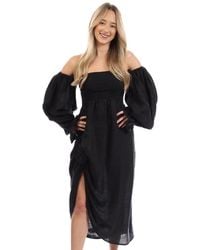 Sleeper - Linen Dress With Rose Detail - Lyst