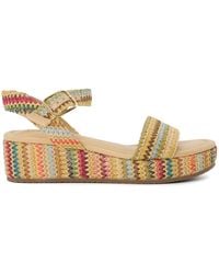 Dune - Lo Lazer Open Toe Flat Slide Sandals 3 (36) - Lyst