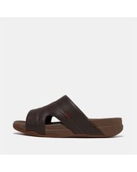 Fitflop - Leather Pool Sliders - Lyst