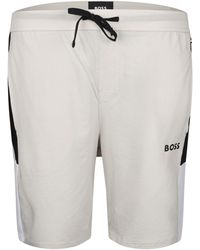 BOSS - Bermuda Shorts With Elasticated Waistband - Lyst