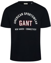 GANT - Printed Graphic T-Shirt - Lyst