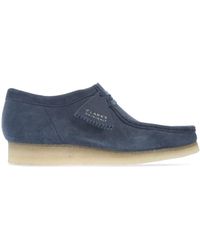 Clarks Wallabee Suede Shoes - Blue