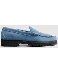 G.H. Bass & Co. - Larson Suede Lug Weejuns Loafer Shoes - Lyst