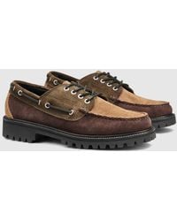 G.H. Bass & Co. - Corduroy & Suede Ranger Camp Moc Shoes - Lyst