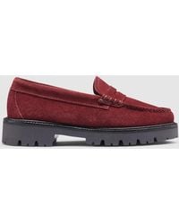 G.H. Bass & Co. - Whitney Suede Super Lug Weejuns Loafer Shoes - Lyst