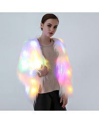 Ghoul RIP Light Up The Night Shag Jacket - Multicolour