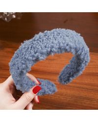 hair clips and hair accessories Womens Accessories Headbands Ghoul RIP Cashmere Fuzz Headband in Yellow 