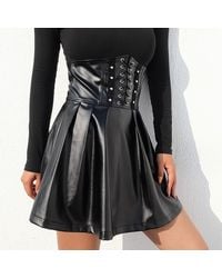 Ghoul RIP Of Corset Pleated Skirt - Black