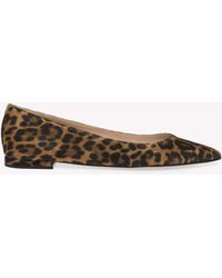 Gianvito Rossi - Gianvito Flat, Loafers And Ballerinas, Leopard Print - Lyst