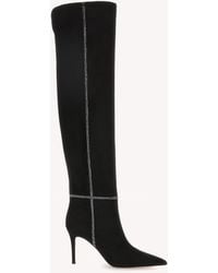 Gianvito Rossi - Mayfair Crystal Boot, Suede - Lyst