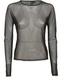 maglia nera trasparente