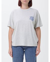 Anine Bing - Cotton T-Shirt With Slogan Print And Dropped Shoulders - Lyst