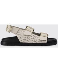 Doucal's - Perforated Leather Sandals - Lyst