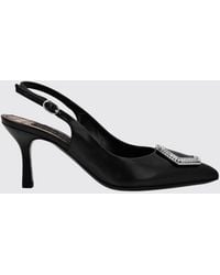 Philipp Plein - Leather Slingback Pumps With Jewel Buckle And Stiletto Heel - Lyst