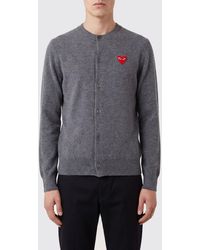 COMME DES GARÇONS PLAY - Comme Des Gar&Ccedil	Ons Play Wool Cardigan With Logo - Lyst