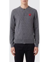 COMME DES GARÇONS PLAY - Comme Des Gar&Ccedil	Ons Play Wool Cardigan With Logo - Lyst