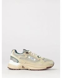 Autry - Hyperway Two-Tone Leather And Mesh Sneakers With Cut-Out Logo - Lyst