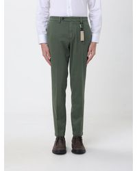Manuel Ritz - Slim Fit Stretch Cotton Chino Trousers With Logo Charm - Lyst