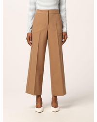 Max Mara - Pants In Stretch Cotton And Viscose - Lyst