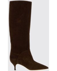 Casadei - Julia Suede Knee-High Boots With Stiletto Heel - Lyst