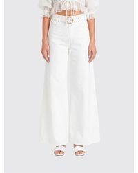 Twinset - Cotton Denim Flared Jeans - Lyst