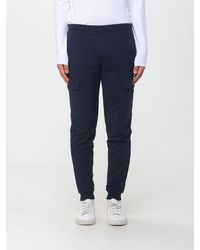 EA7 - Cotton Jersey Cargo Jogging Trousers With Contrast Logo - Lyst