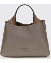 Tod's - Grained Leather Handbag With Removable Strap And Charm - Lyst