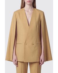 Alberta Ferretti - Cropped Double-Breasted Viscose Blend Blazer - Lyst