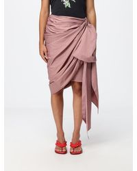 Chloé - Chlo&Eacute Asymmetric Taffeta Midi Wrap Skirt - Lyst